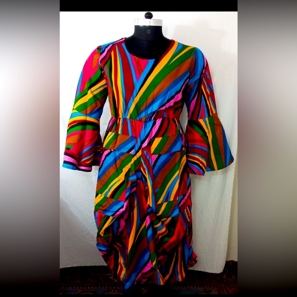 Designer Multicolored rayon dress